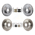 Transit Auto - Front Rear Ceramic Pads And Disc Brake Rotors Kit For 2014-2015 Kia Sorento With Red Painted Calipers K8A-106874