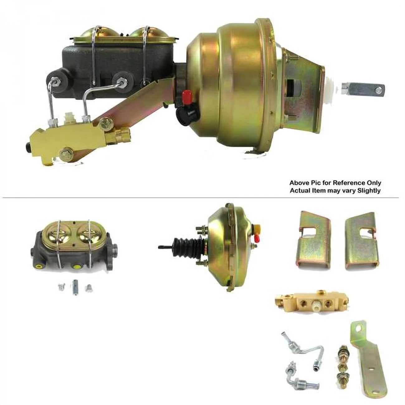 Helix Suspension Brakes & Steering  1963-1966 Chevy Truck Firewall Mount Power 9 in. Single Brake Booster Kit LS Disc & Drum