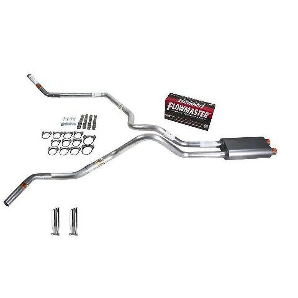Titan 04-05 dual exhaust 2.5 MA pipe Flowmaster 50 RC Tip Corner exit