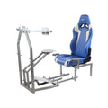 CRJ Flight Simulator Silver Frame with Blue/White Seat