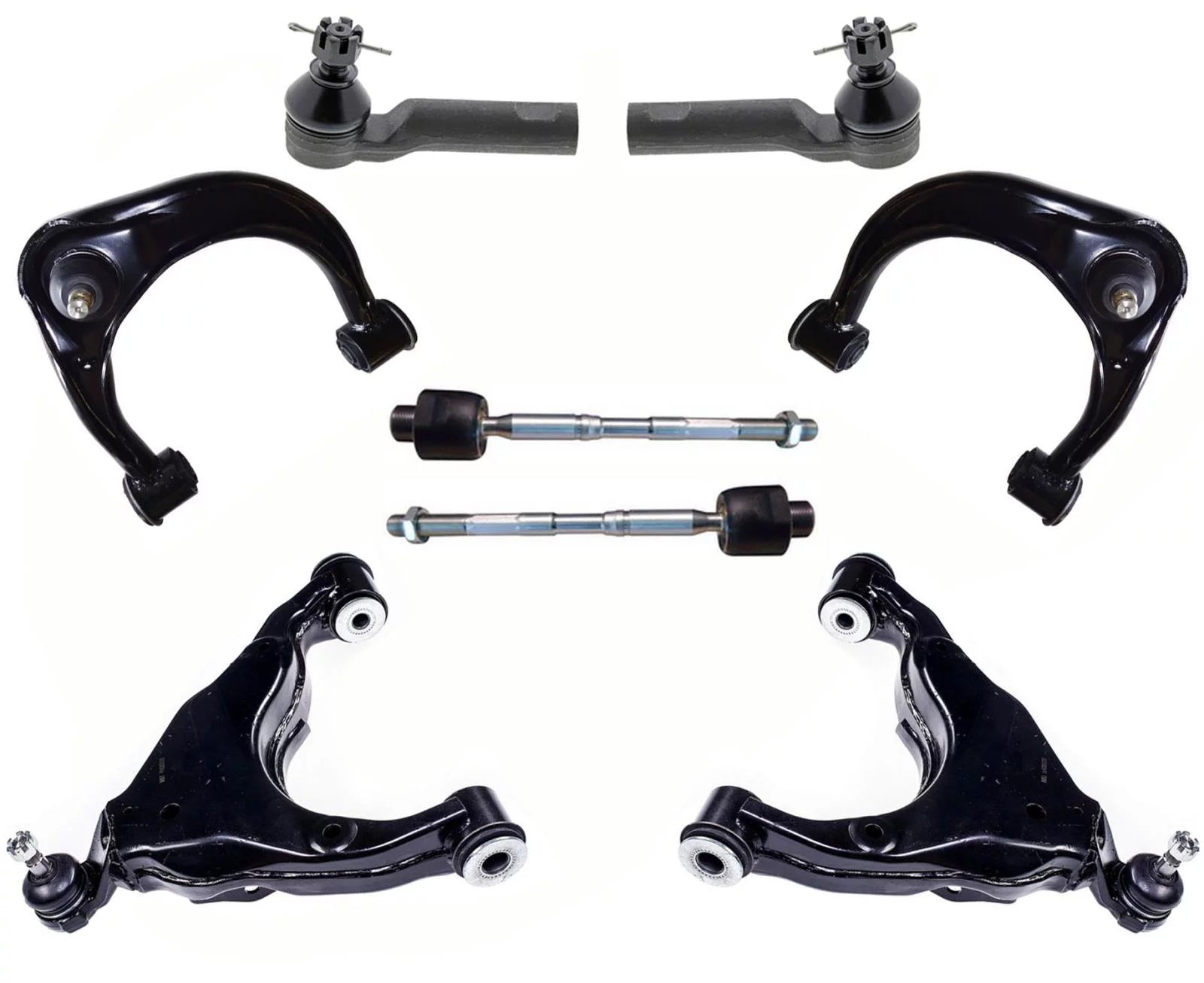 Front Upper & Lower Control Arms Inner Outer Tie Rods For Lexus GX460 2010-2021
