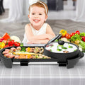 Hot Pot Barbecue Grill 2 in 1 Portable Electric Non-Stick Teppanyaki Pan