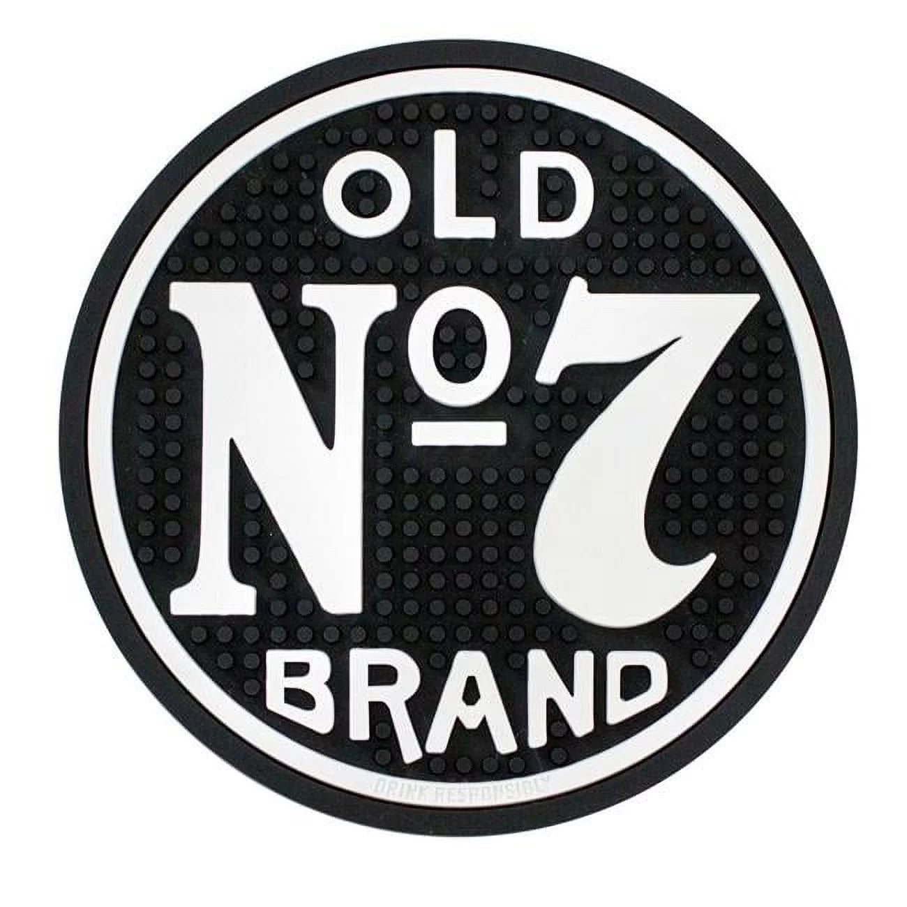 Jack Daniels 35107 Jack Daniels Black Old No.7 Round Bar Mat