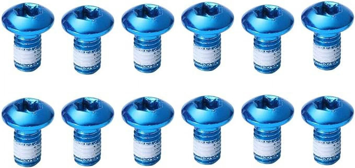 Boenoea Bike Disc Brake Rotor Bolts,M5 x 10mm Bicycle Rotor Screw for Road Bike Mountain Bike,(Blue)
