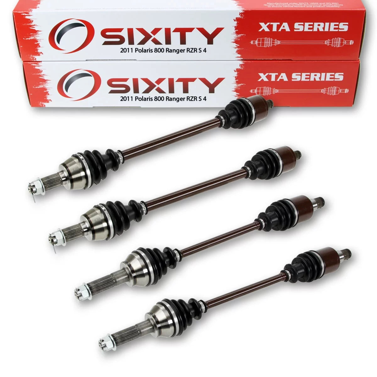 4 pc Sixity XTA Front Rear Left Right Axle compatible with Polaris Ranger RZR S4 800 2011 - R11XH76AW R11XY76AA Ranger 4 EPS R11XH76AW R11XH76AZ R11XY76AA RZR 4 EPS RGE RV11VE76AC RV11VE76AD RV11VE76A