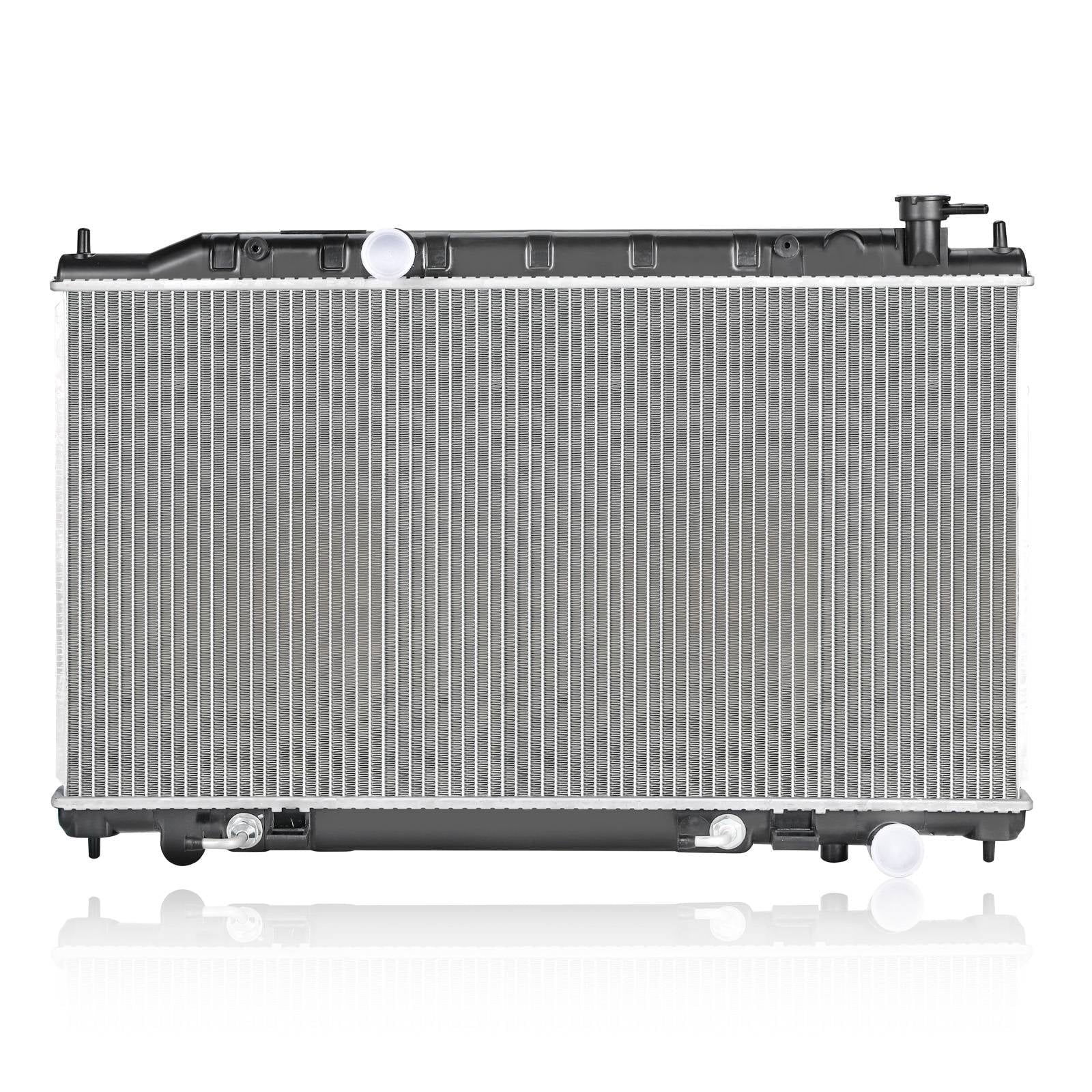 KT 2415 Compact 1-Row Aluminum Radiator, Silvery, Front-Fit Design for Efficient Cooling