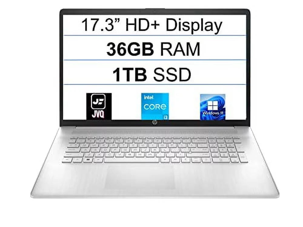 hp Newest Pavilion 17.3 HD+ Display Laptop Computer, 11th Gen Intel i3-1115G4(Up to 4.1GHz, Beat i5-8250U), 36GB DDR4 RAM, 1TB SSD, HDMI, USB 3.0, WiFi, Webcam, Windows 11S