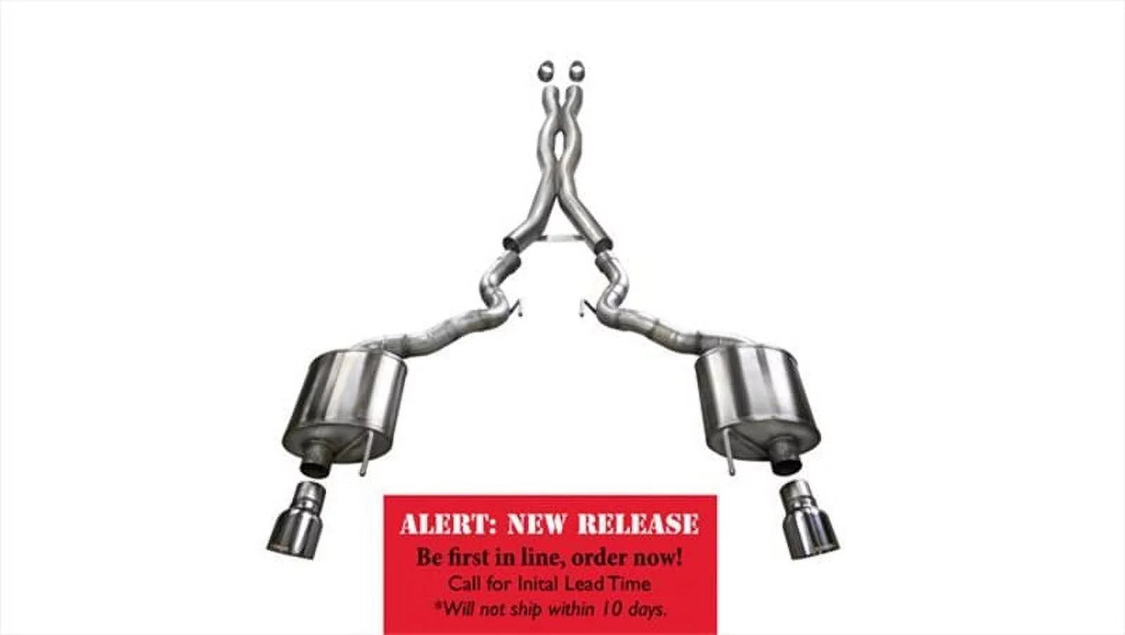 Corsa Polished Xtreme Dual Rear Exit Exhaust For 15-16 Ford Mustang GT Convertible 5.0L V8 - 14342