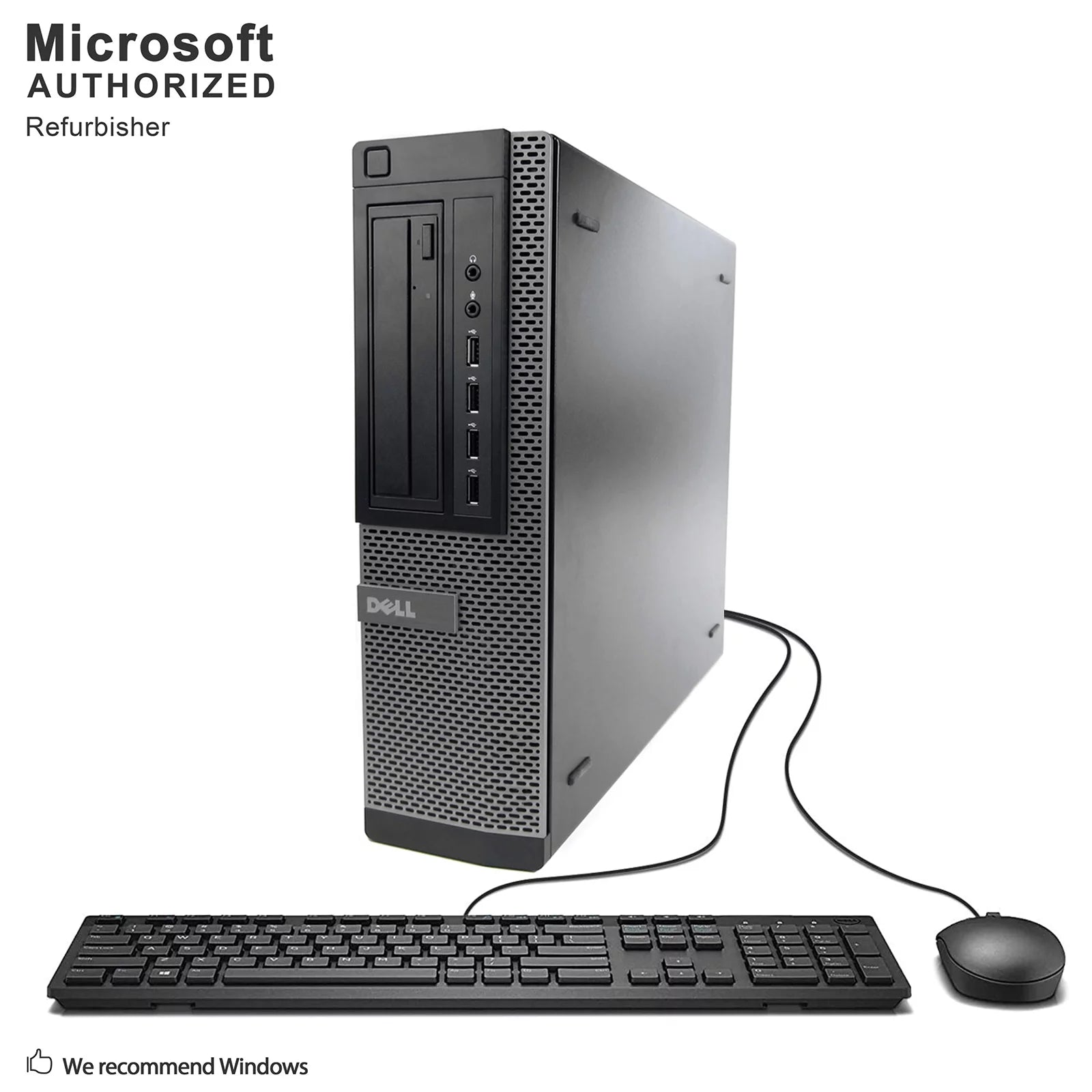 Dell OptiPlex 7010 Desktop PC, Intel Quad Core I5-3570 3.4Ghz, 8G DDR3, 320G HDD, DVDRW, VGA, DP, WiFi, Bluetooth, Mouse and Keyboard, Windows 10 Pro 64 Bit Used Grade A