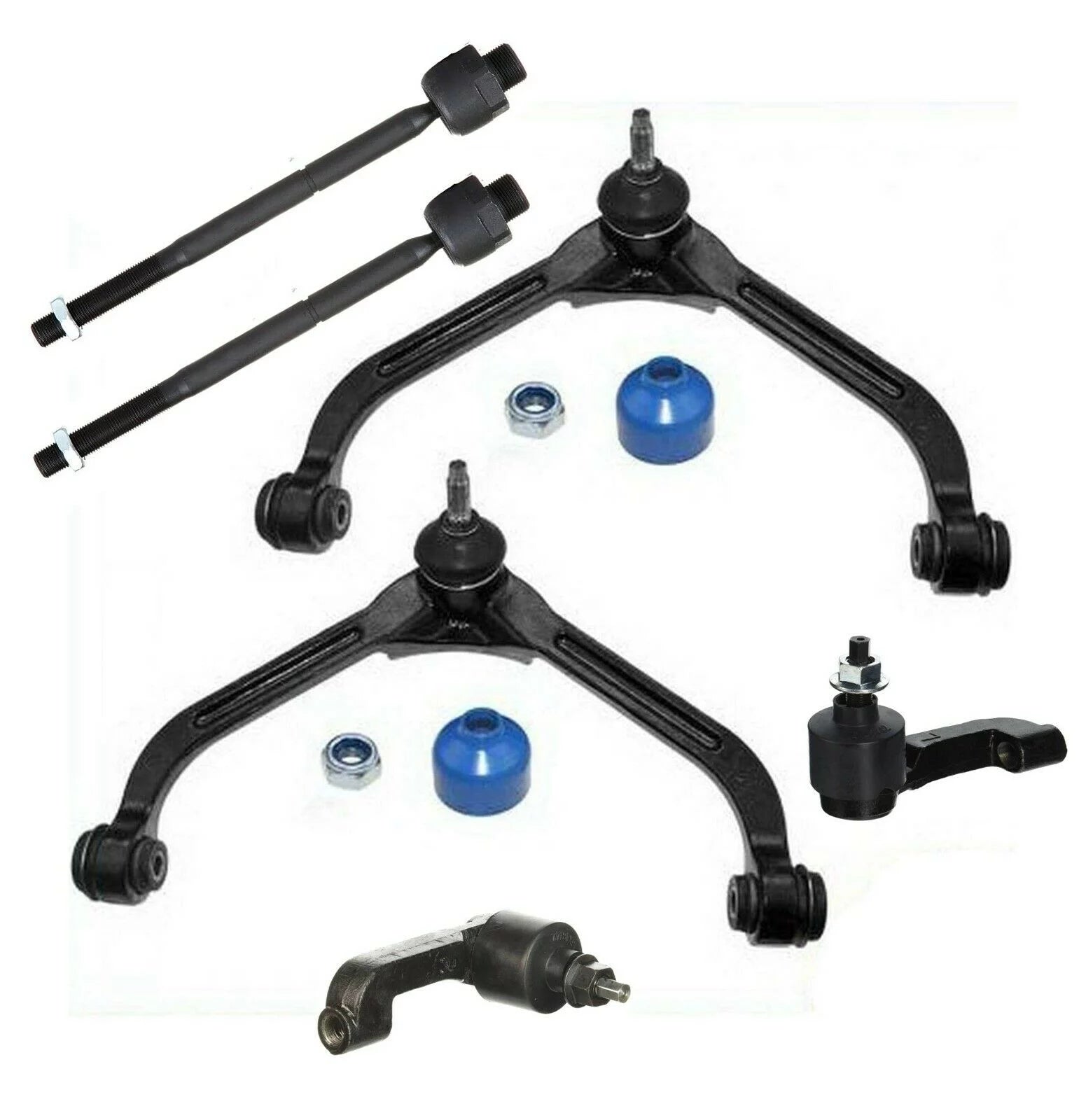 8 Piece Kit Front Upper Control Arms Front Lower Ball Joints Left and Right Inner and Outer Tie Rod Ends Fits select: 2004 JEEP LIBERTY SPORT, 2003 JEEP LIBERTY SPORT/FREEDOM