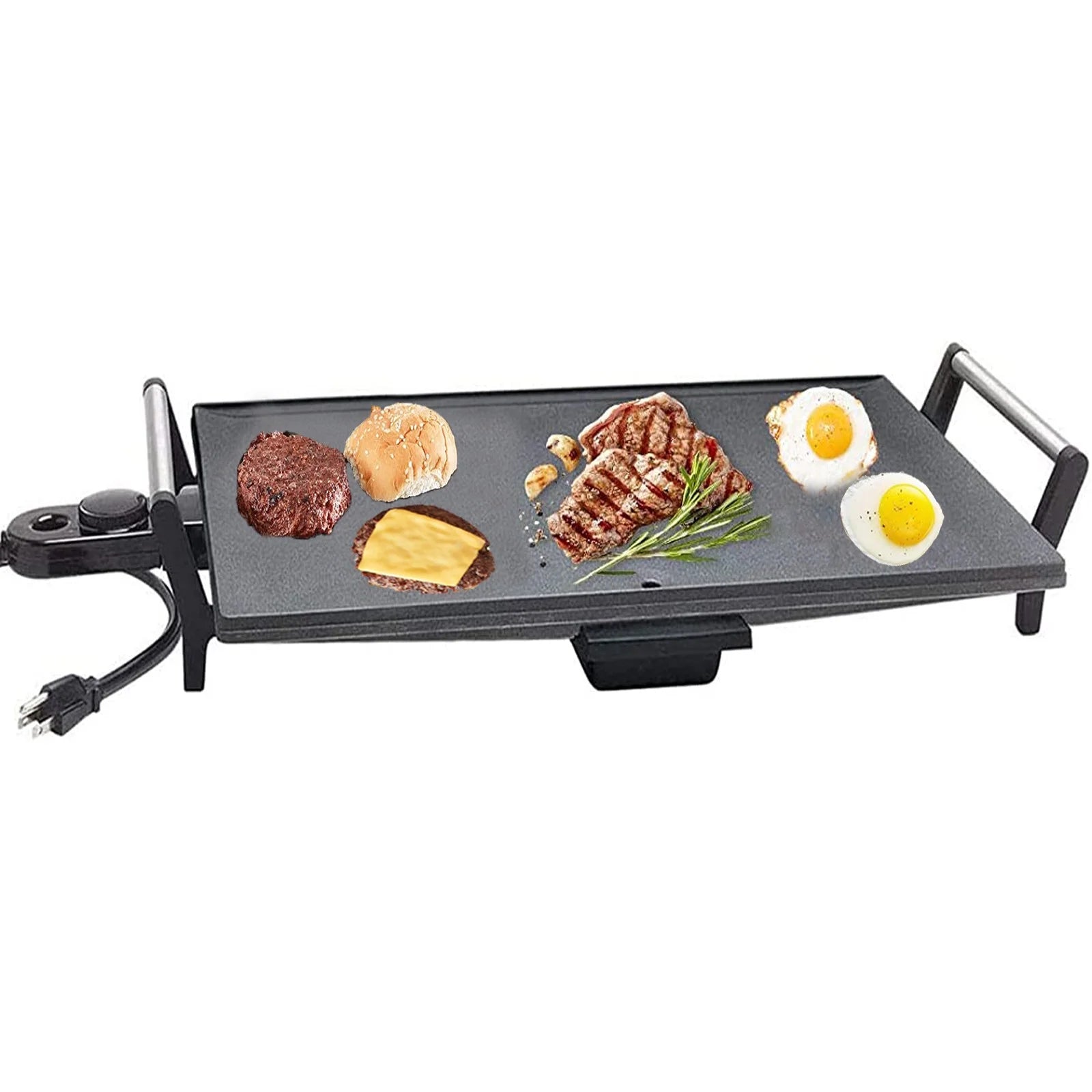 Professional Extra Large Nonstick Electric Griddle for Meats Seafood Vegetables (21x12)