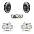 Transit Auto Front Disc Brake Coated Caliper Drilled Slotted Rotors And Ceramic Pads Kit For Jeep Grand Cherokee Dodge Durango KCD-100185N