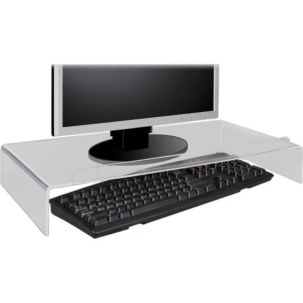 Kantek Acrylic Monitor Stand with Keyboard Storage, Each