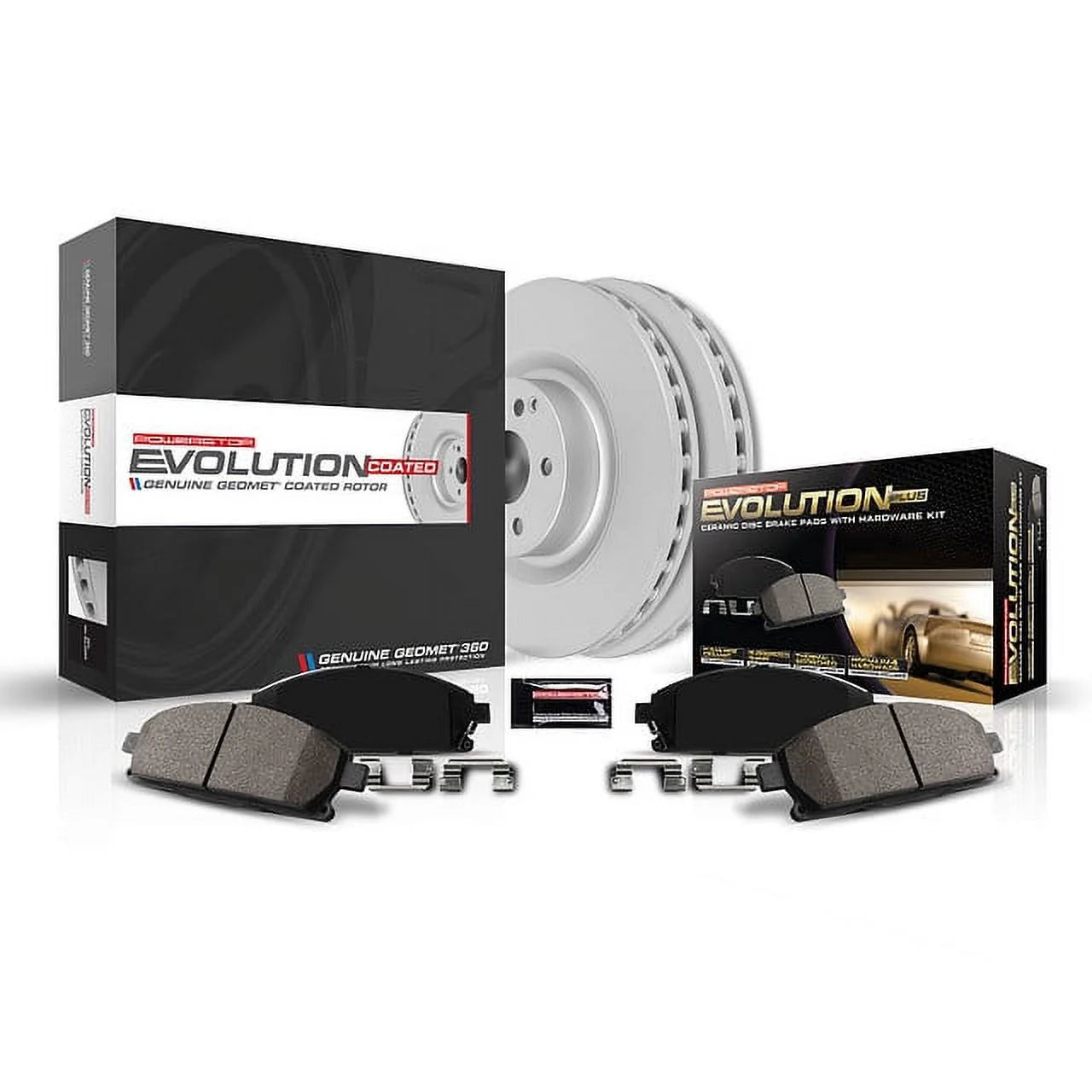 Power Stop Front Geomet Coated Brake Rotor and Pad Kit CRK9080