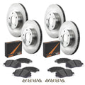 Max Advanced Brakes - Brake Kit for 2011-2019 Chevy Silverado/GMC Sierra 2500HD 3500HD 2019 Suburban 3500HD Front and Rear Replacement Disc Brake Rotors and Ceramic Brake Pads