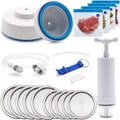 Mason Jar Vacuum Sealer,Vacuum Sealer for Jars Compatible with FoodSaver Vacuum Sealer Machine,Jar Sealer Kit for Wide-Mouth & Regular-Mouth Mason-type Jars,with Jar Attachment-Adapter Hose