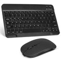 Rechargeable Bluetooth Keyboard and Mouse Combo Ultra Slim Full-Size Keyboard and Ergonomic Mouse for Y Max and All Bluetooth Enabled Mac/Tablet/iPad/PC/Laptop - Onyx Black