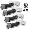 LD Compatible Dell 2150cn Set of 4 Black 331-0719 Laser Toner Cartridges for use in Dell 2150cdn, 2150cn, 2155cdn & 2155cn s
