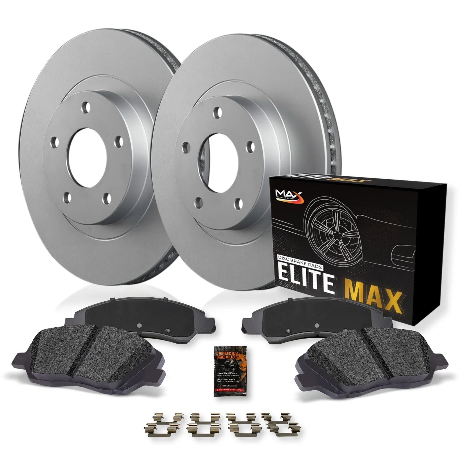Max Advanced Brakes - Brake Kit for 2017 2018 2019 2020 2021 Honda CR-V Rear Replacement Geomet Coated Disc Brake Rotors and Ceramic Brake Pads