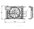 Dual Radiator and Condenser Fan Assembly Fits 2010 Pontiac Vibe