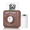 Pocket All-in-One Thermal Printer Wireless Picture Photo Label Memo Receipt Paper Printer AR Photo Function with USB Cable Support for Android iOS Smartphone Windows