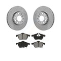 Transit Auto - Front Disc Brake Rotors And Semi-Metallic Pads Kit For Volkswagen Passat Audi A4 K8S-100287
