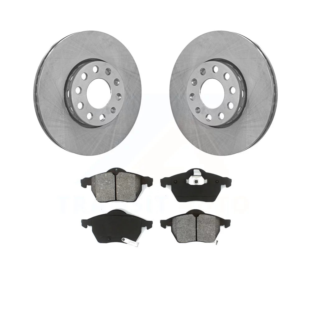 Transit Auto - Front Disc Brake Rotors And Semi-Metallic Pads Kit For Volkswagen Passat Audi A4 K8S-100287