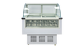 12 Pan Ice Cream Gelato Display Dipping Cabinet Commercial Freezer