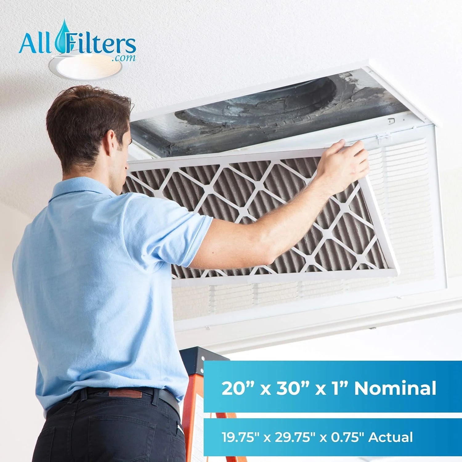 20X30X1 MERV 8 Geothermal Air Filters - Made In (6 Pack)