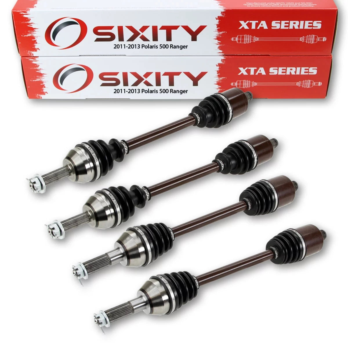 4 pc Sixity XTA Front Rear Left Right Axle compatible with Polaris Ranger 500 2013 - R13WH50AG R13WH50AH R13WH50AR R13WH50AX MIDSIZE CREW R13RH50AG R13RH50AH R13RH50AM R13RH50AR MIDSIZE 4X4