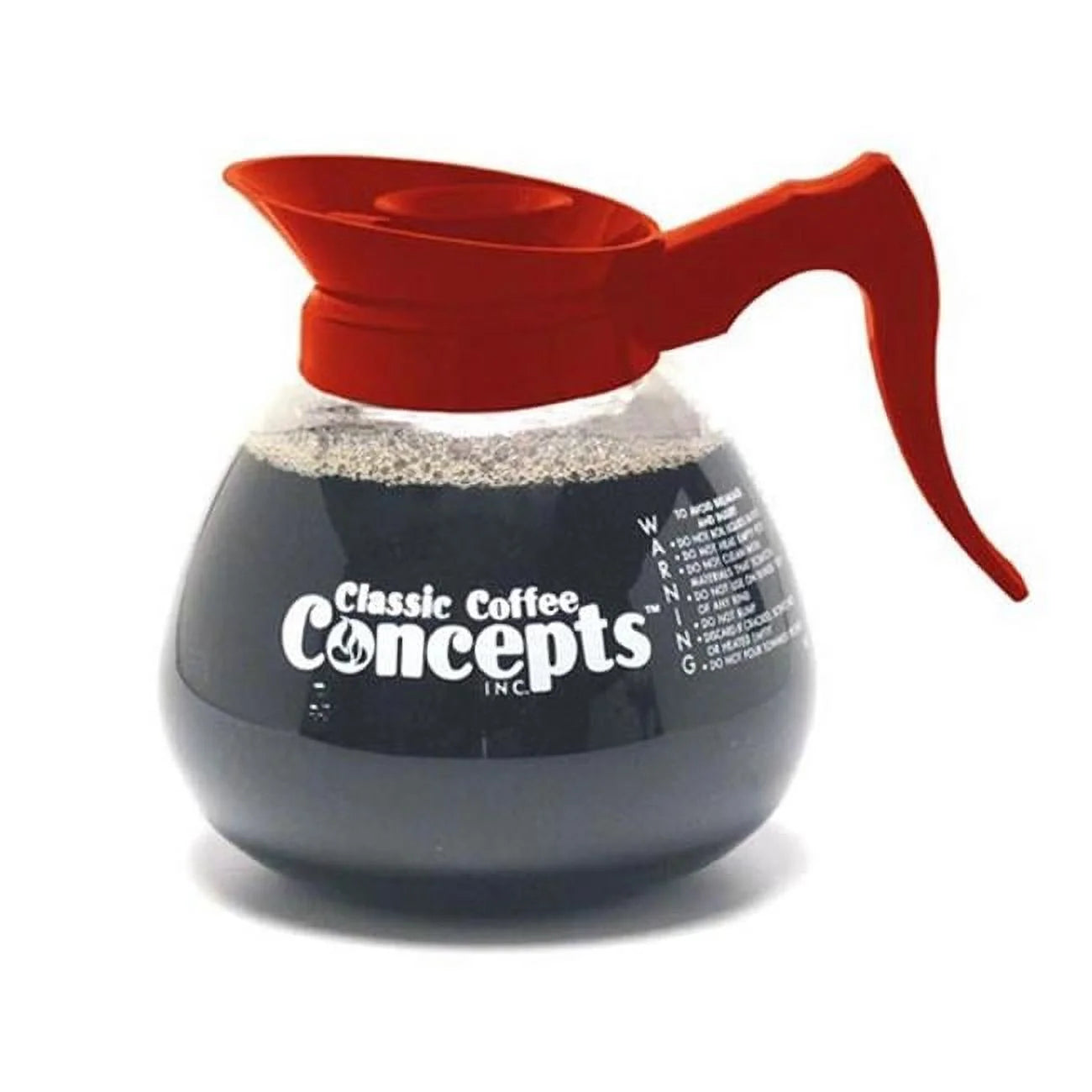 Classic Concepts  12 Cup Glass Decanter, Orange