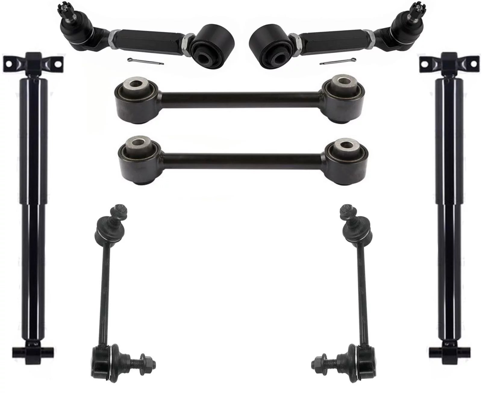 Rear Shocks Upper Adjustable Arms & Lower Forward Arms For 2009-2015 Honda Pilot