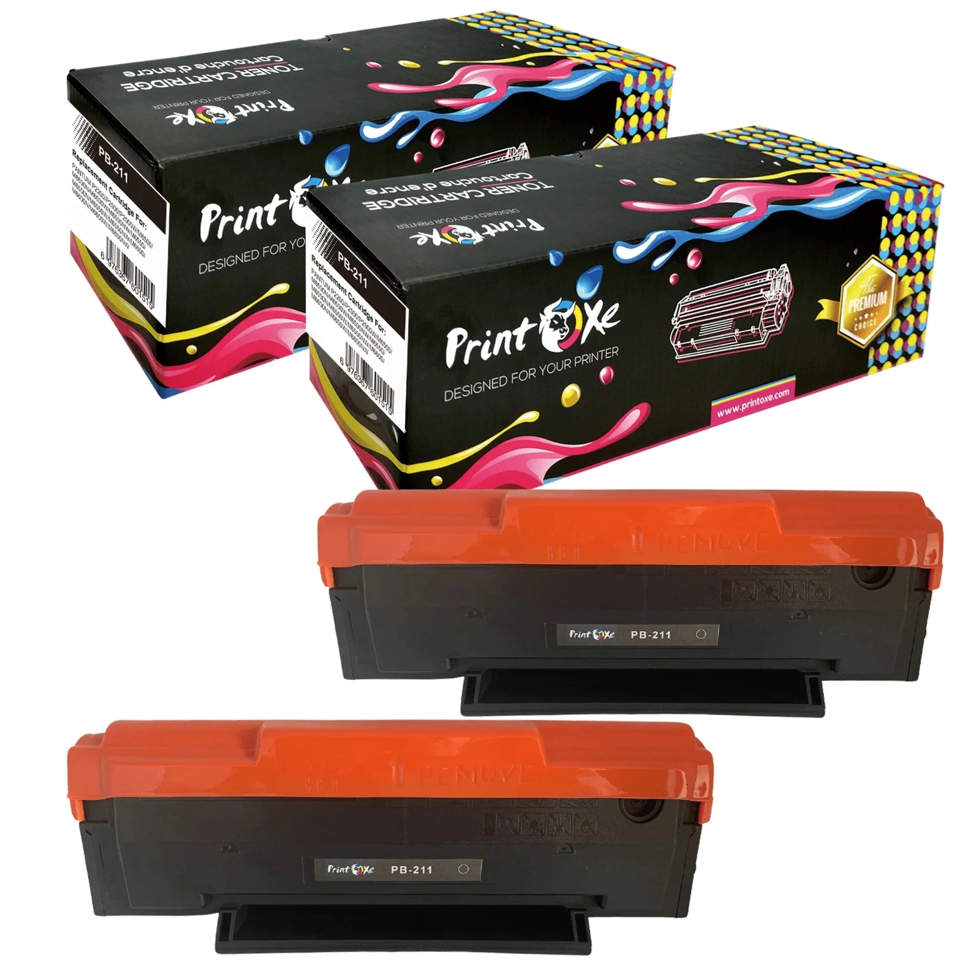 PB-211 Compatible 2 Toner Cartridges PB211 Replacement for Pantum P2200 P2500 P2500W M6500 M6500N M6500W M6500NW M6550 M6550N M6550NW M6600 M6600N M6600W M6600NW