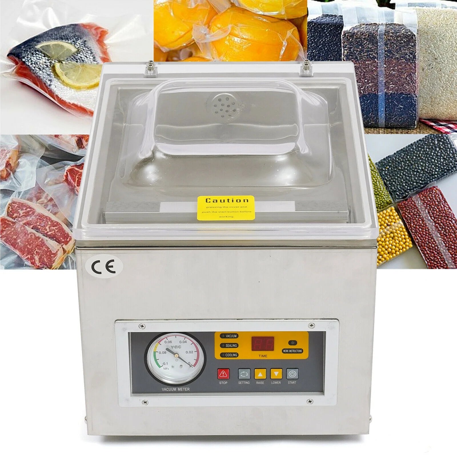 Miumaeov Commercial Vacuum Packing Sealing Machine, Desktop Automatic Vacuum Sealer Machine for Food Saver, Home Kitchen Use (Type 1)