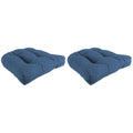 Jordan Manufacturing 18 x 18 McHusk Capri Blue Solid Square Tufted Outdoor Wicker Seat Cushions (2 Pack)