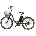 ECOTRIC Electric City 350 W Motor Cruiser Bicycle 26 20 MPH Cityscape with Basket Removable Lithium Battery Step Through E-bike Commute for Adult Female Male Pedal Assist A-E516646