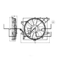TYC 623060 Dual Radiator and Condenser Fan Assembly
