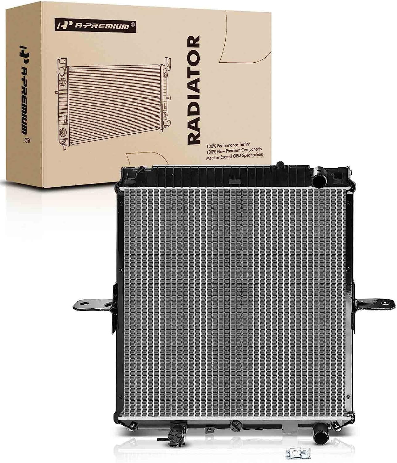 A-Premium Engine Coolant Radiator with Transmission Oil Cooler Compatible with GMC W3500 Forward 2004-2008 W4500 Forward W5500 Forward & Isuzu NPR 2004-2010, Automatic Transmission, Replace#8973331413
