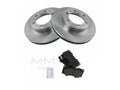 Front Ceramic Brake Pads and Rotor Kit - 6 Lug - Vented Rotors - Compatible with 2005 - 2019 Toyota Tacoma 4WD RWD 2006 2007 2008 2009 2010 2011 2012 2013 2014 2015 2016 2017 2018