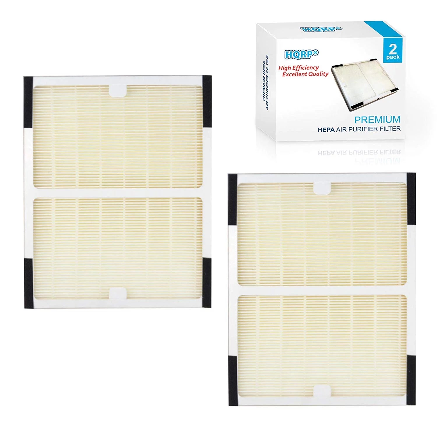 HQRP 2-Pack HEPA Filter for Idylis AC-2119, AC2119, 2119, 561212 ENERGY STAR Air Purifier, 0302648 302648 412564