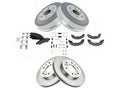 Rear Ceramic Brake Pads Rotor Shoe Drum Kit - 6 Lug - Compatible with 2009 - 2013 Chevy Silverado 1500 2010 2011 2012