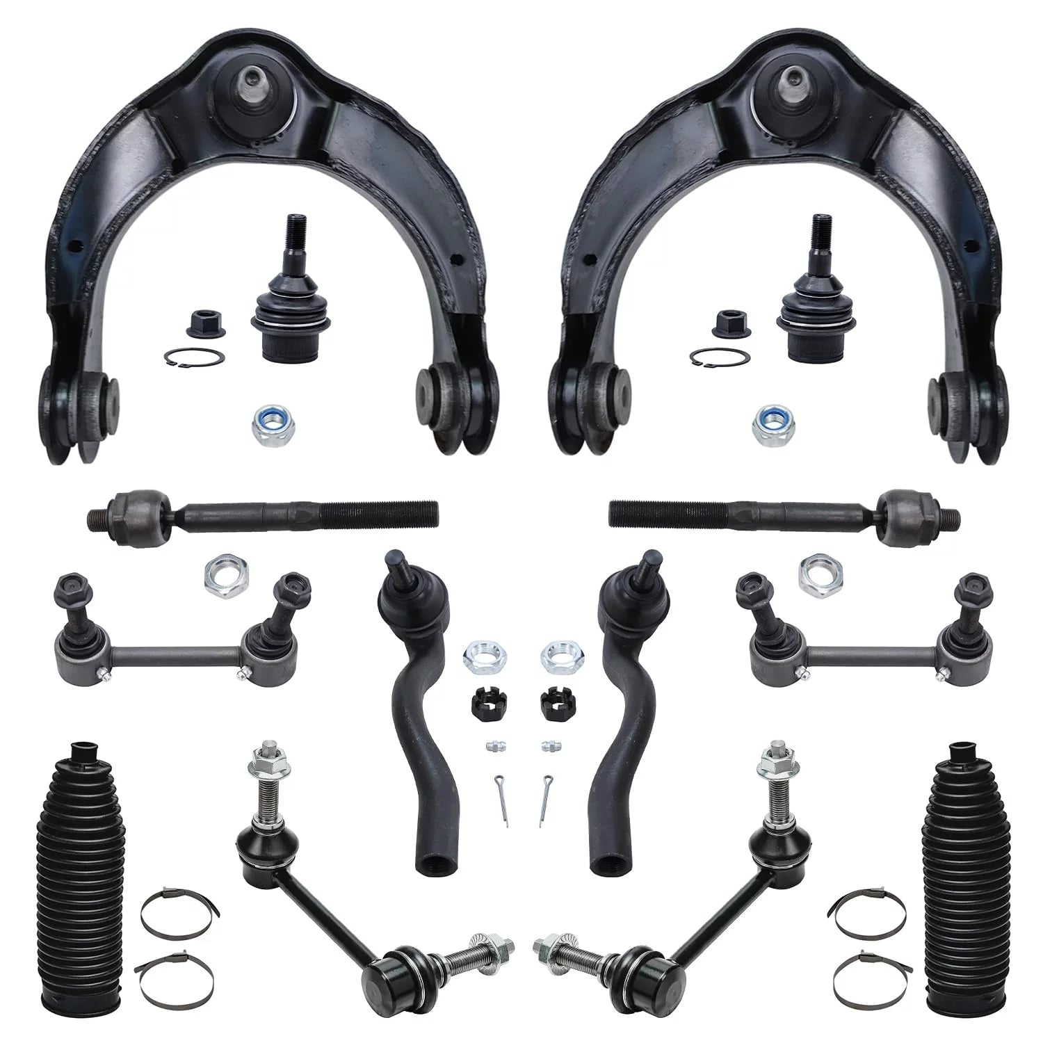 Detroit Axle - 14pc Front Upper Control Arms Lower Ball Joints Tie Rods Rear Sway Bars Replacement for Dodge Durango Fits select: 2014-2015 JEEP GRAND CHEROKEE LIMITED