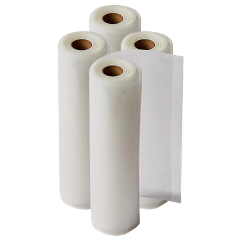 80-Foot Value Pack ¨C Vacuum Sealer Bags, Rolls for Food Storage, Great for Steaks & Custom Snack Bags by PowerXL? Duo NutriSealer?, 4-Pack 10.2¡± x 20¡¯ Large Rolls, Clear