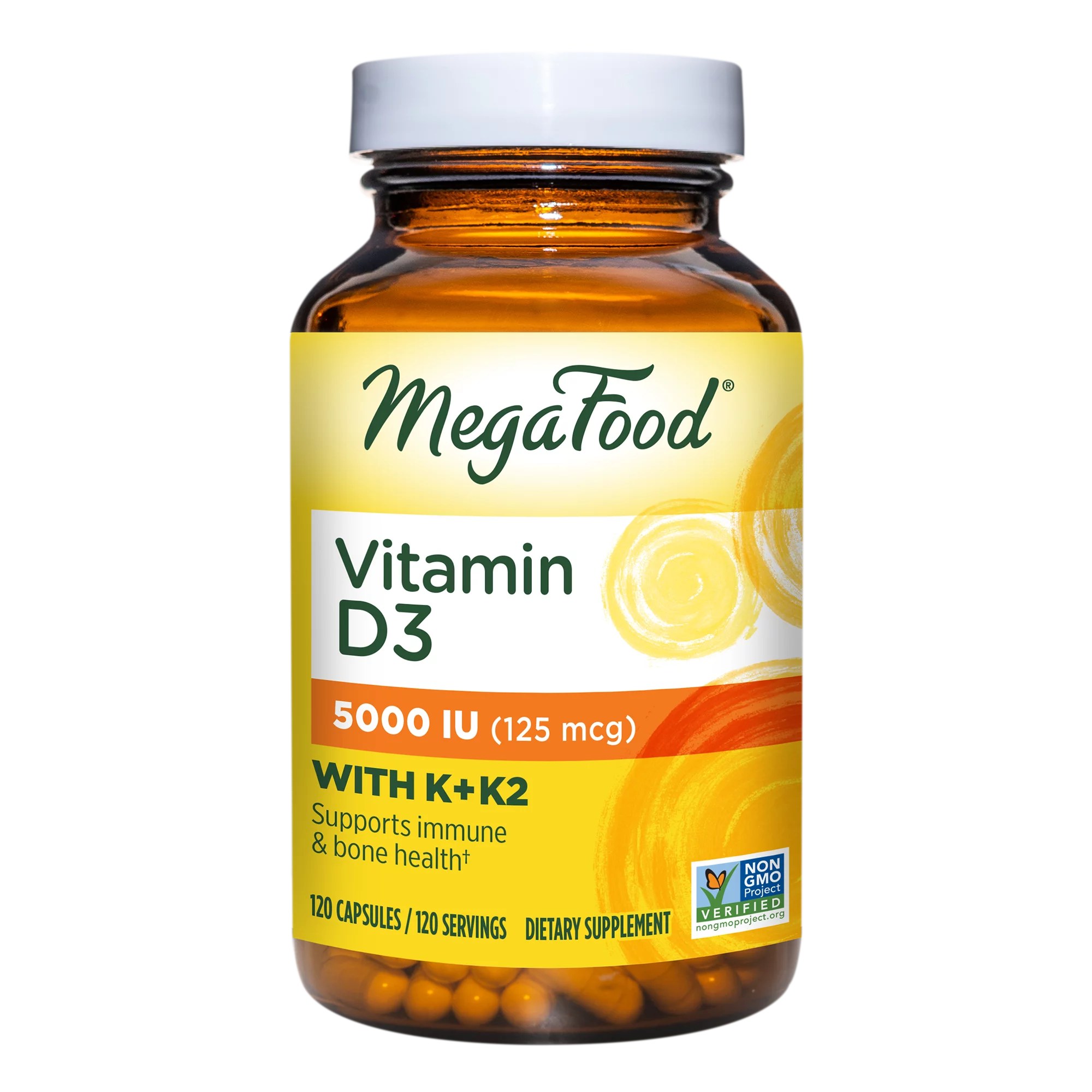 MegaFood Vitamin D3 with K & K2 120 Caps