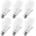 Luxrite A19 Dimmable LED Light Bulbs 15W=100 Watt Equivalent 5000K Bright White, 1600 Lumens, E26, 6-Pack