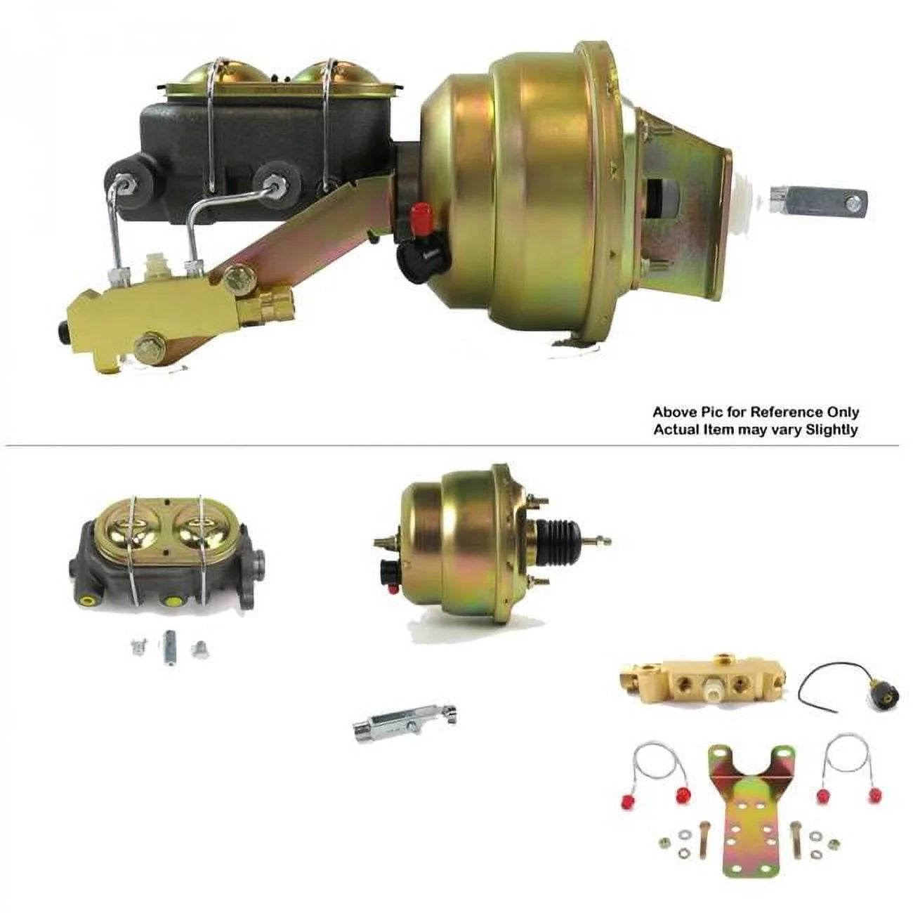Helix Suspension Brakes & Steering  1968-1974 Chevy Nova Firewall Mount Power 7 in. Dual Brake Booster Kit BM Disc & Drum