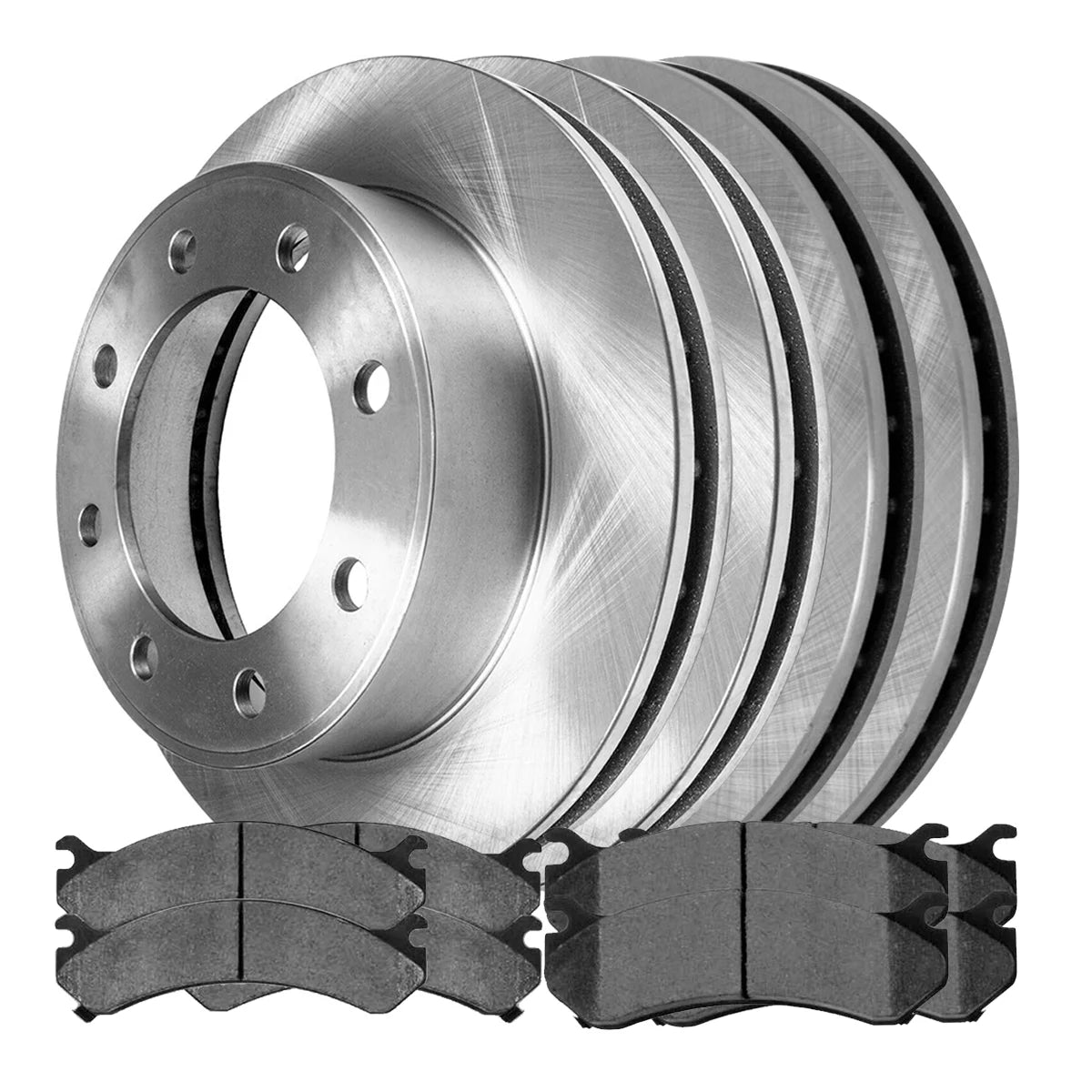AutoShack Front and Rear Brake Rotors and Ceramic Pads Kit  Replacement for 2003 Chevrolet Silverado 2500 Suburban 2500 2003 GMC Sierra 2500 6.0L 8.1L V8 4WD RWD