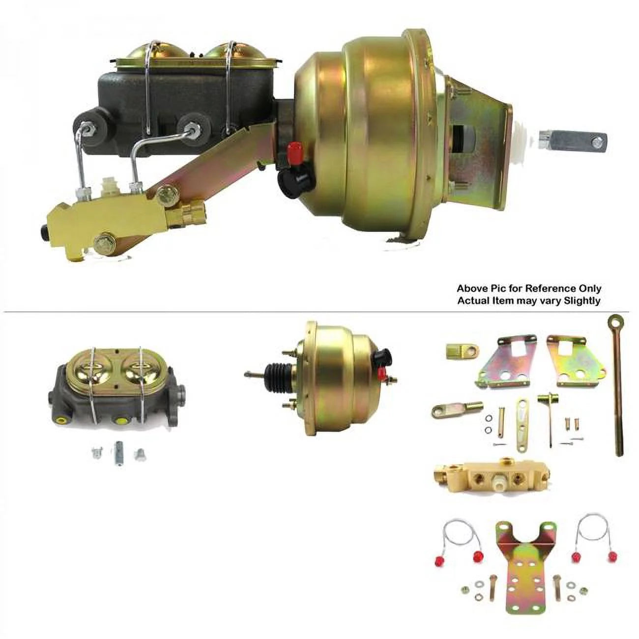 Helix Suspension Brakes & Steering  1967-1972 Chevy Truck Firewall Mount Power 8 in. Dual Brake Booster Kit BM Disc & Drum