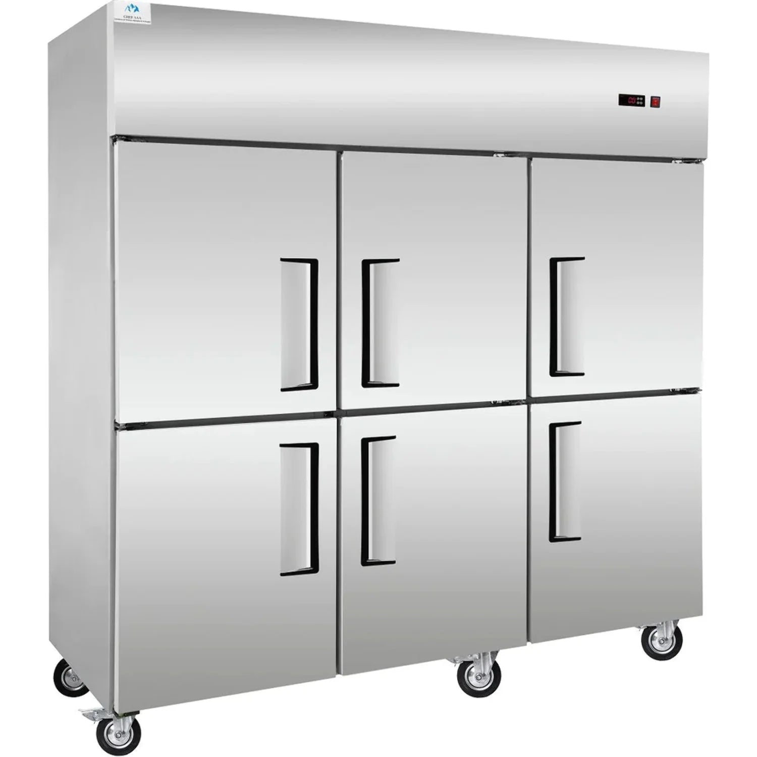 West Kitchen WSCD-660F 72 Reach-In Freezer with 6 Solid Half Doors
