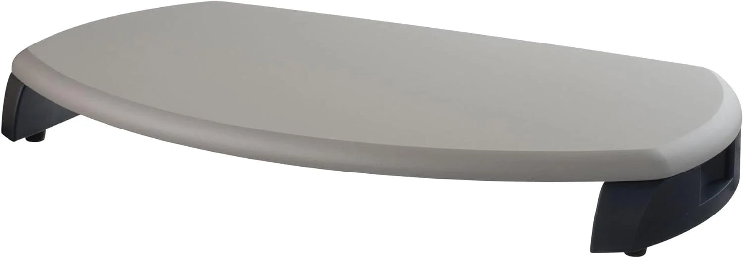Kantek Desktop Computer Monitor Stand with Keyboard Storage, MDF Wood Top, Holds up to 80 lbs, 23 x 13.25 x 3, Two